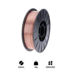 Drôt zvárací 0,6mm-MIG/MAG(CO2), G3Si1/SG2, 5kg Drôt zvárací 0,6mm-MIG/MAG(CO2), G3Si1/SG2, 5kg